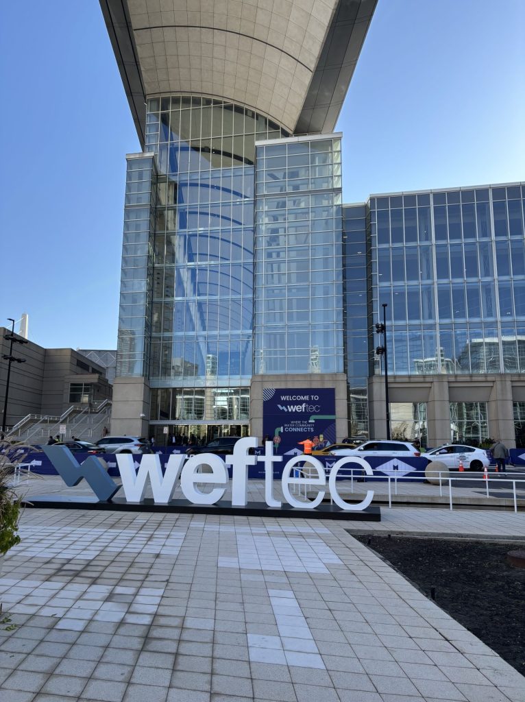 WEFTEC 2025 Entry from outside venue and logo